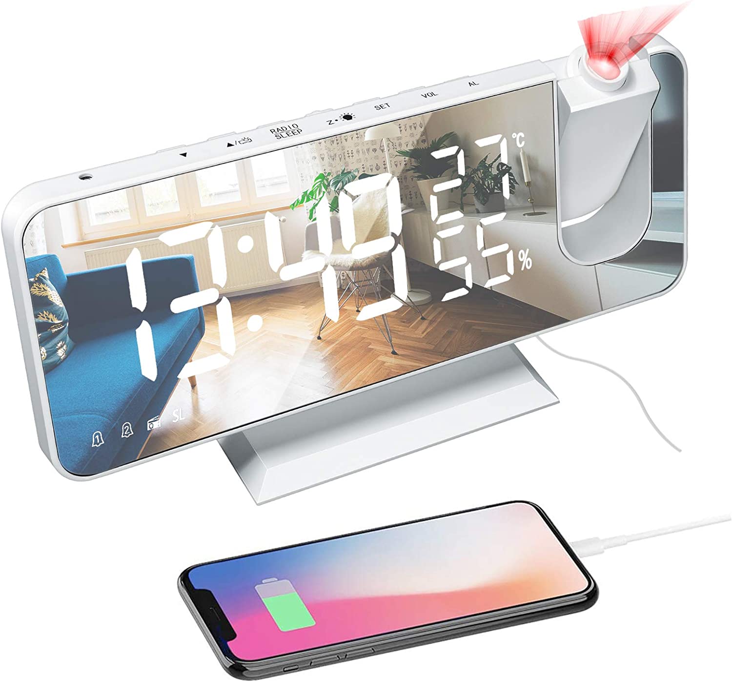 Sveglia Technoline WT265 Radiocontrollata - Touch, Data, Temperatura, Design Moderno