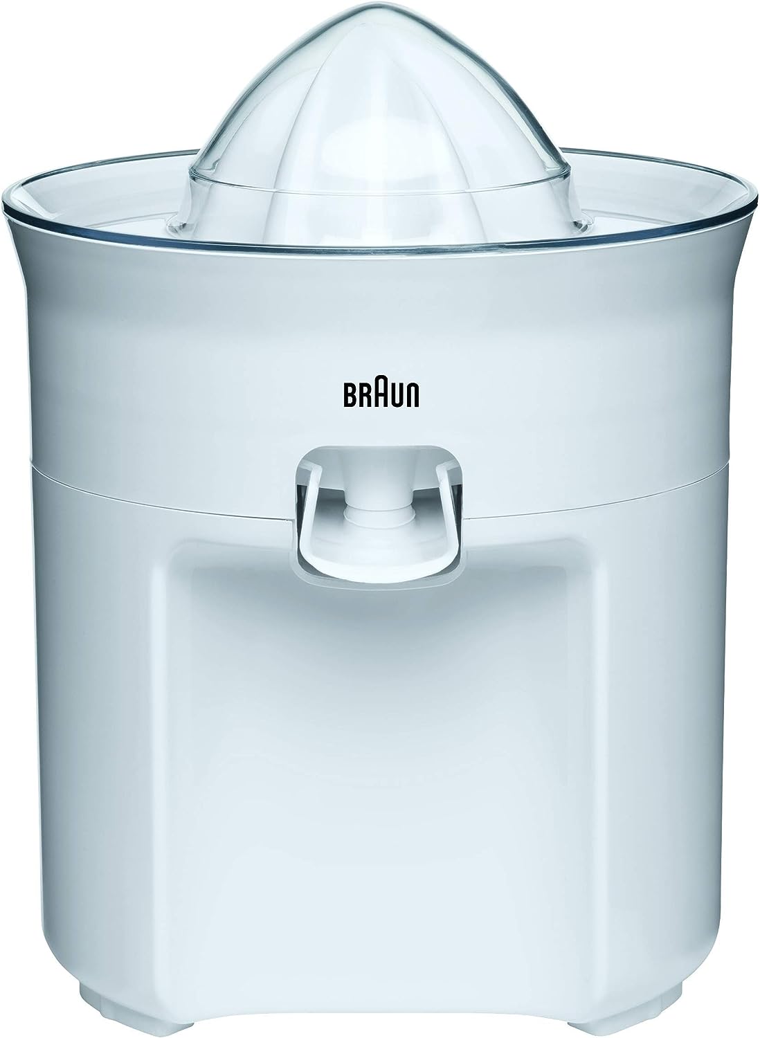 Braun CJ3050WH Spremiagrumi, Avvio e Arresto Automatici, Base Antiscivolo,Coperchio di Protezione, Sistema Direct Serve,Antigoccia, Sistema a Pressione, Bianco 